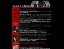 Tablet Screenshot of anniegosfield.com